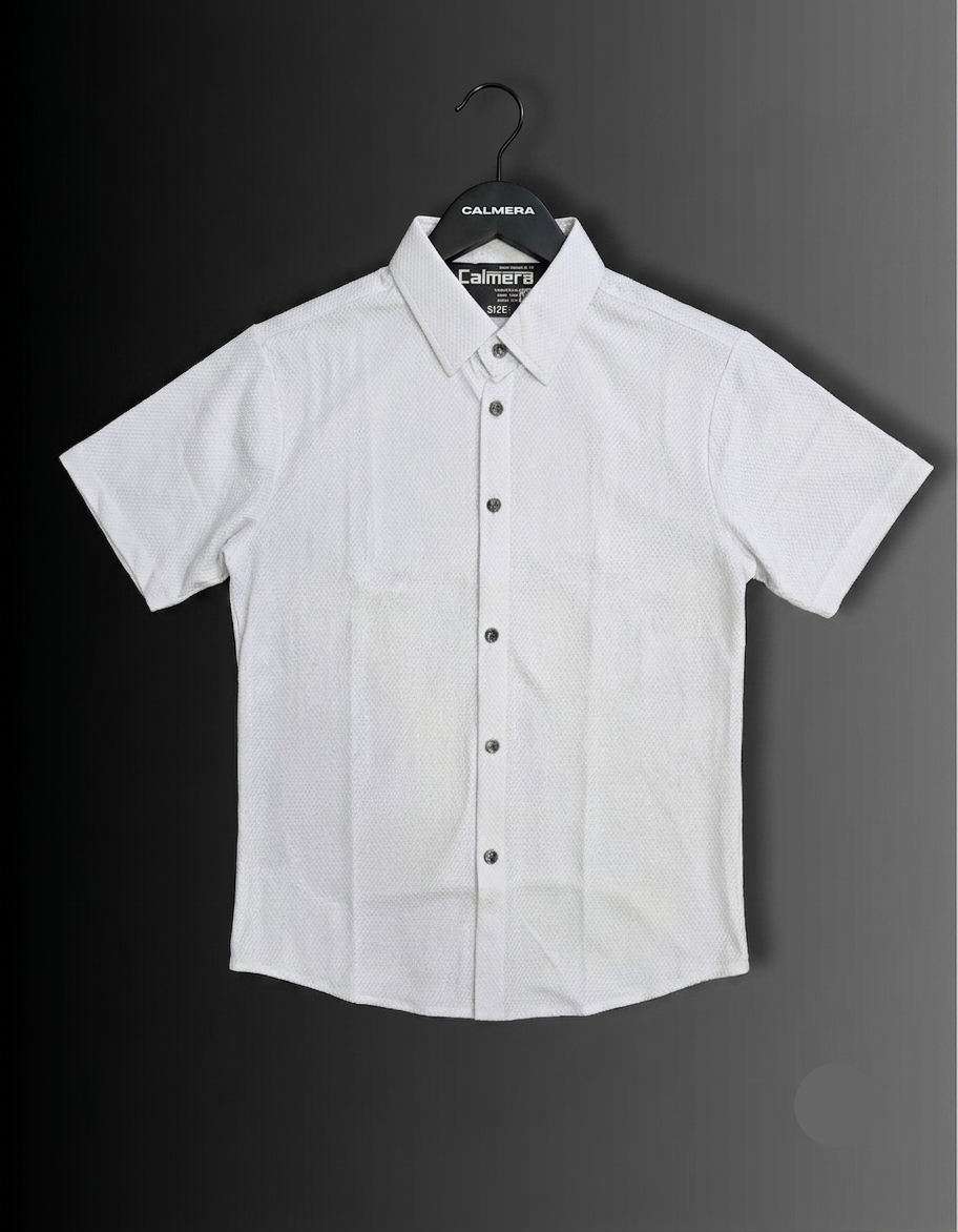Signature Textured White Shirt