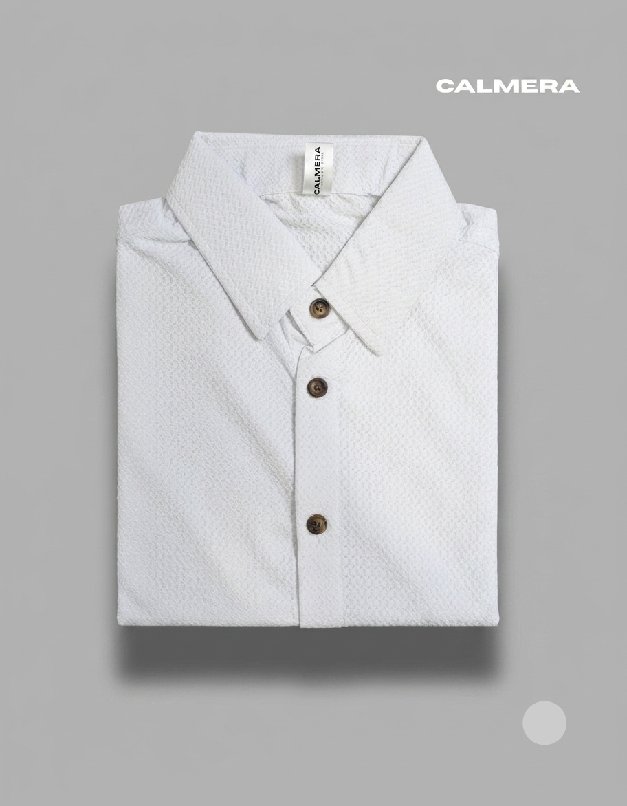 Signature Textured White Shirt