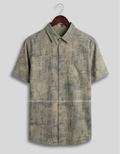 Calmera Abstract Wash Shirt – Sage Khaki Edition