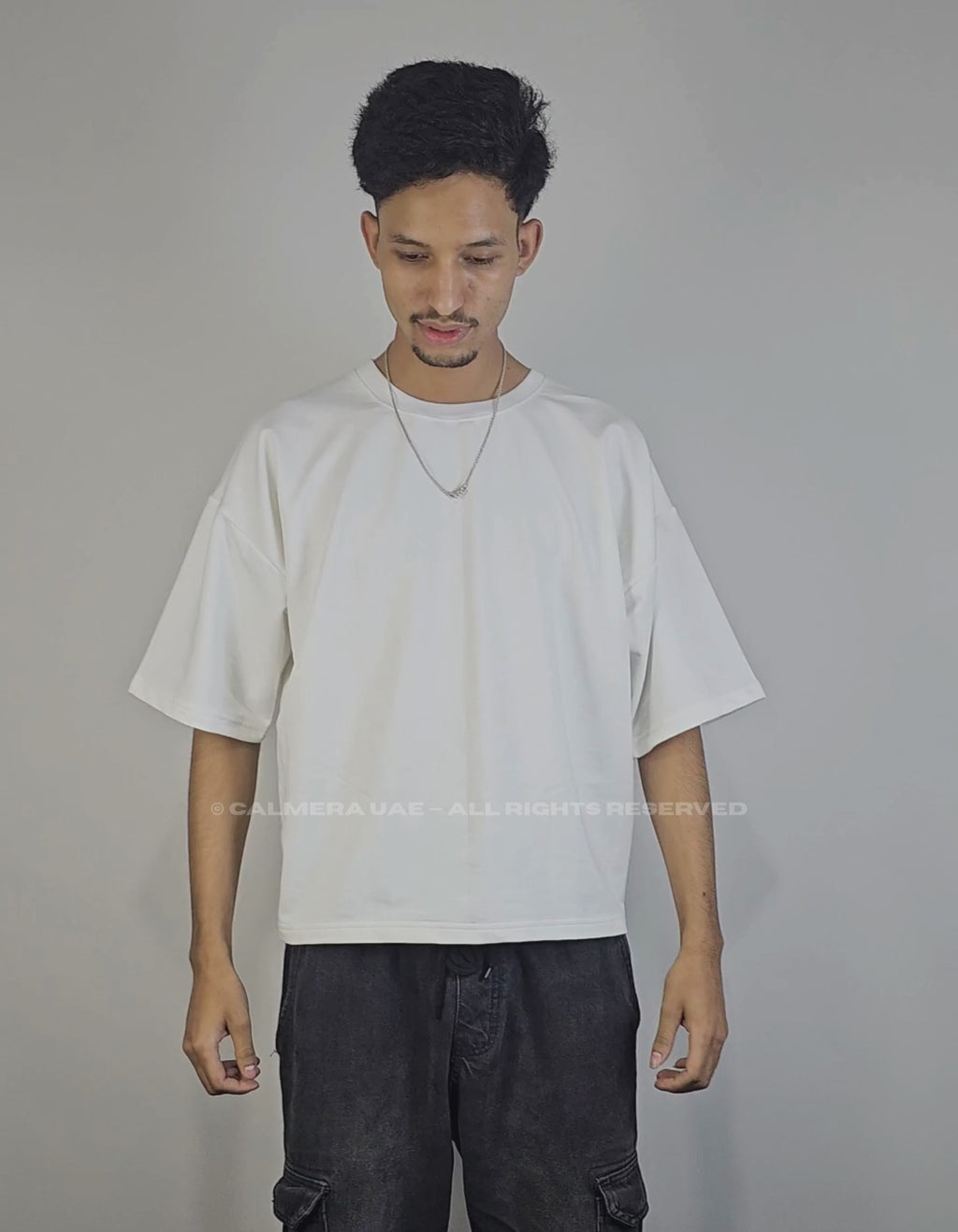 Calmera Essential Oversized Tee – Chalk White