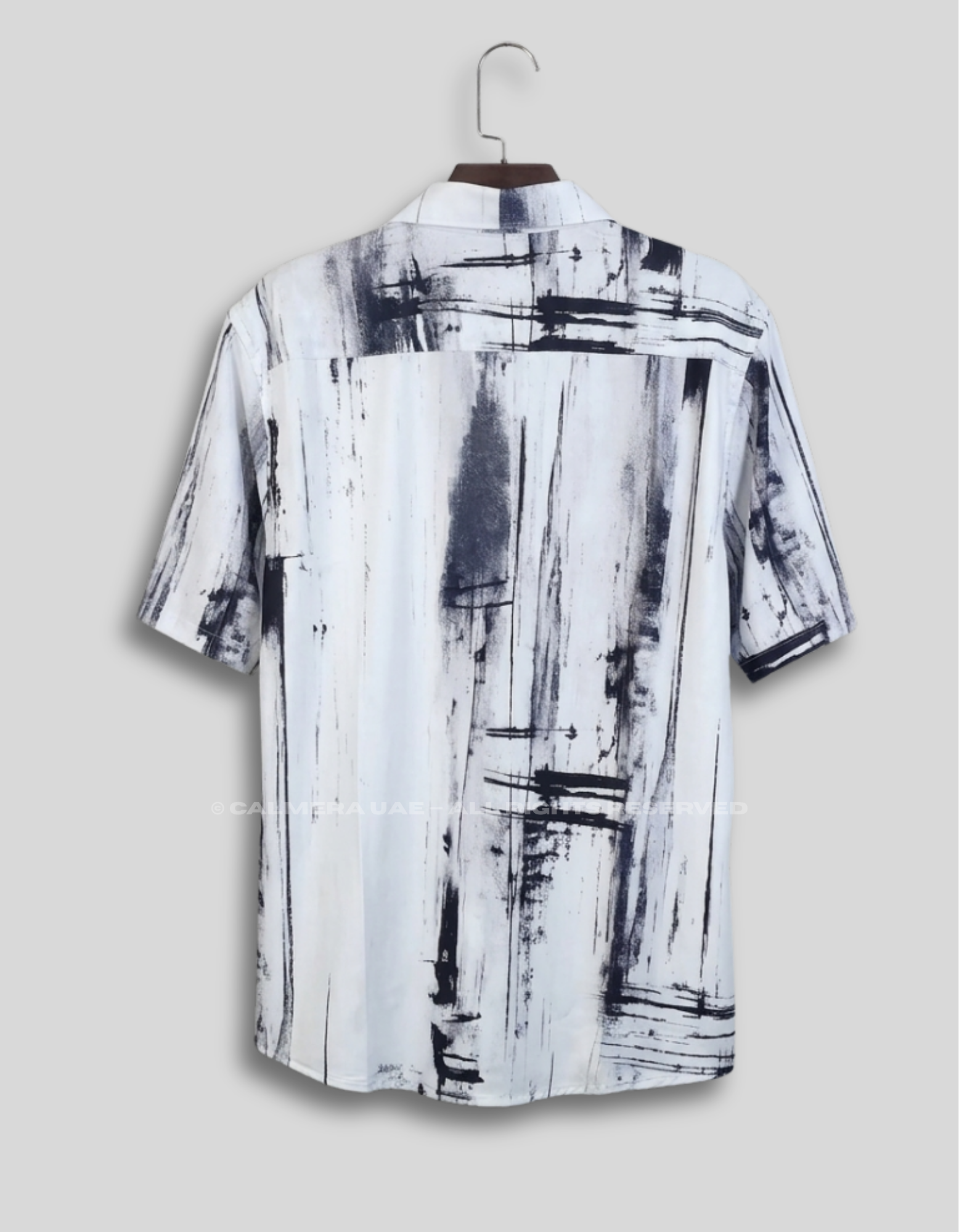 Calmera Abstract Brush Stroke Shirt – Monochrome Edition